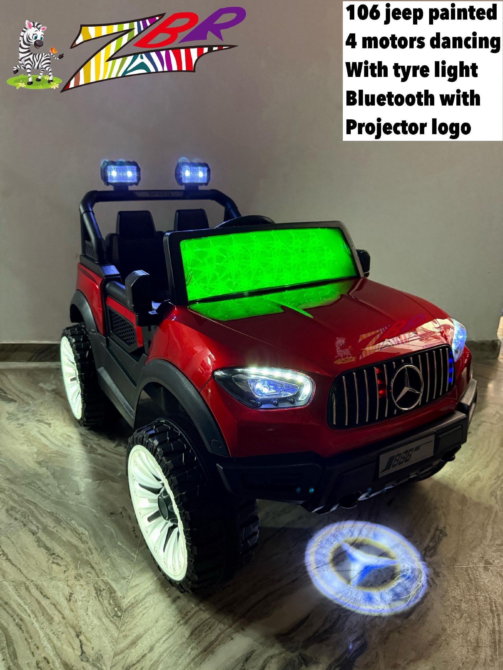 106 PAINTED JEEP LIGHT WHEEL - Baby Vibe's