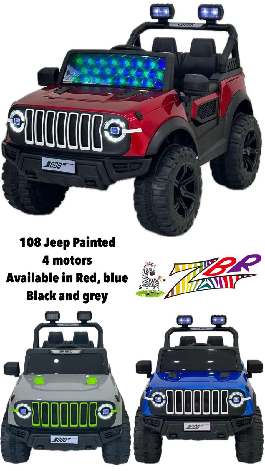 108 JEEP PAINTED 4 MOTOR - Baby Vibe's - Image 3