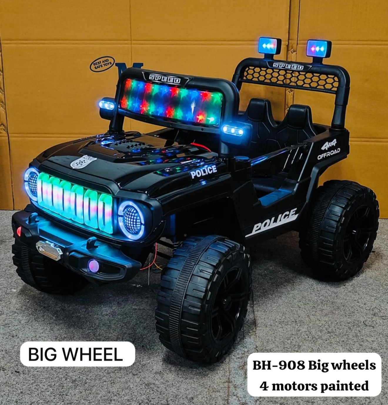 BH 908 JEEP BIG WHEEL PAINTED - Baby Vibe's