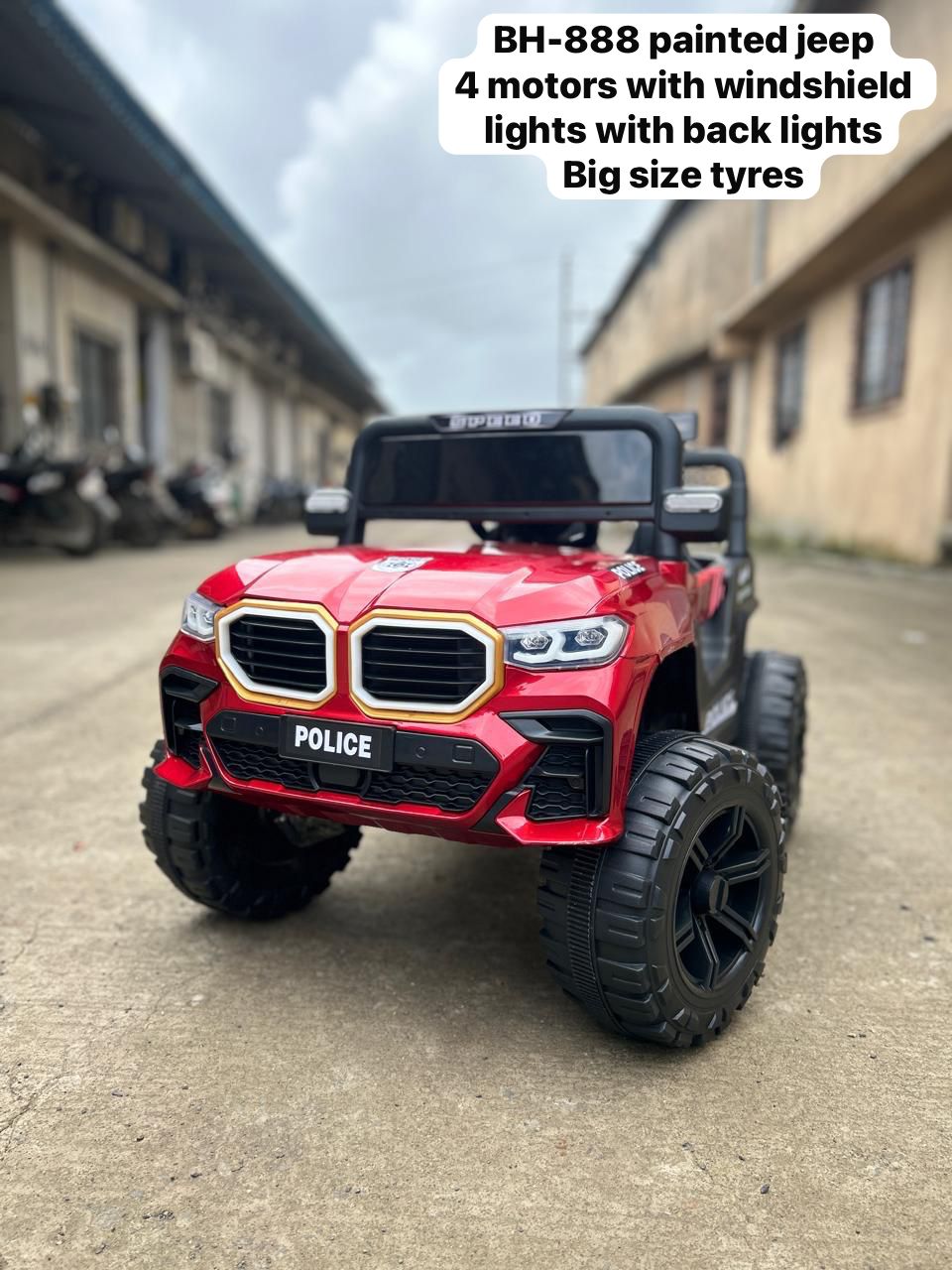 BH 888 PAINTED BIG WHEEL JEEP - Baby Vibe's