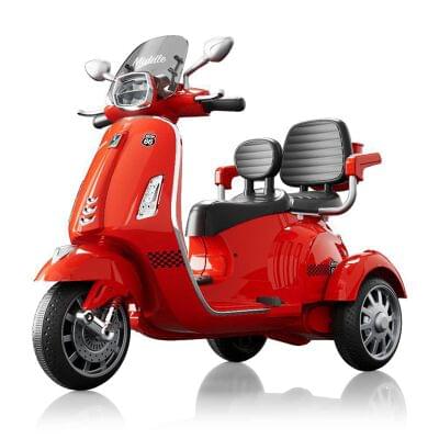 DOUBAL SEAT VESPA WITH REMOTE - Baby Vibe's