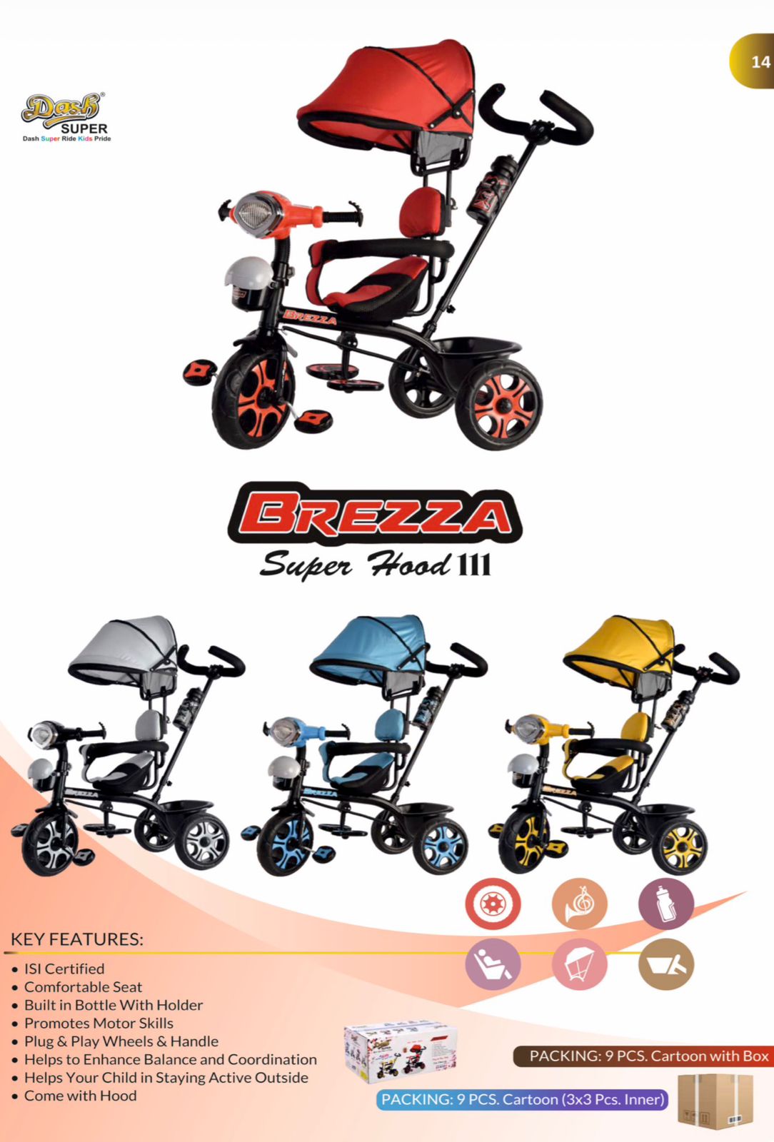 DASH BREZZA TRICYCLE DLX - Baby Vibe's