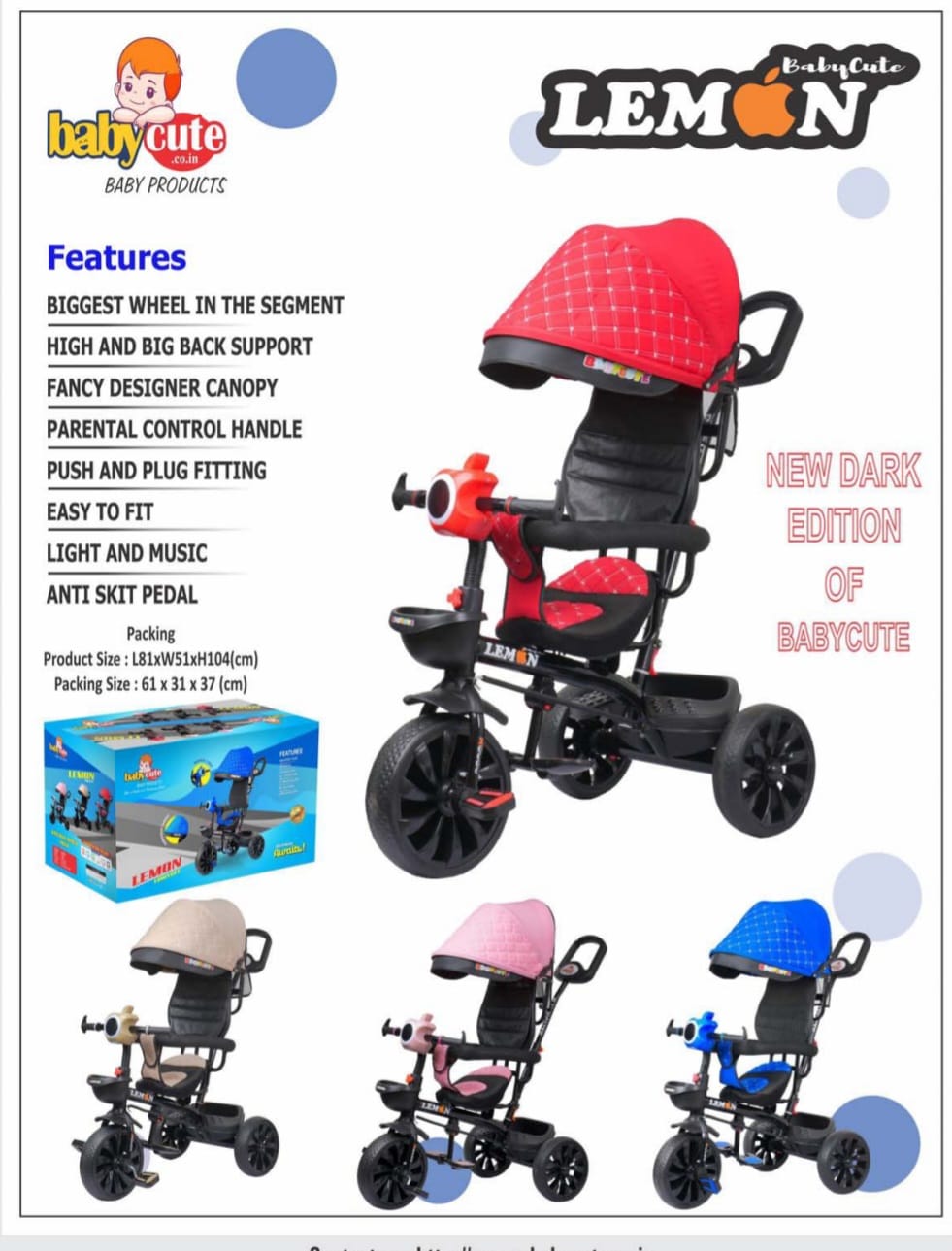 LEMON TRICYCLE - Baby Vibe's