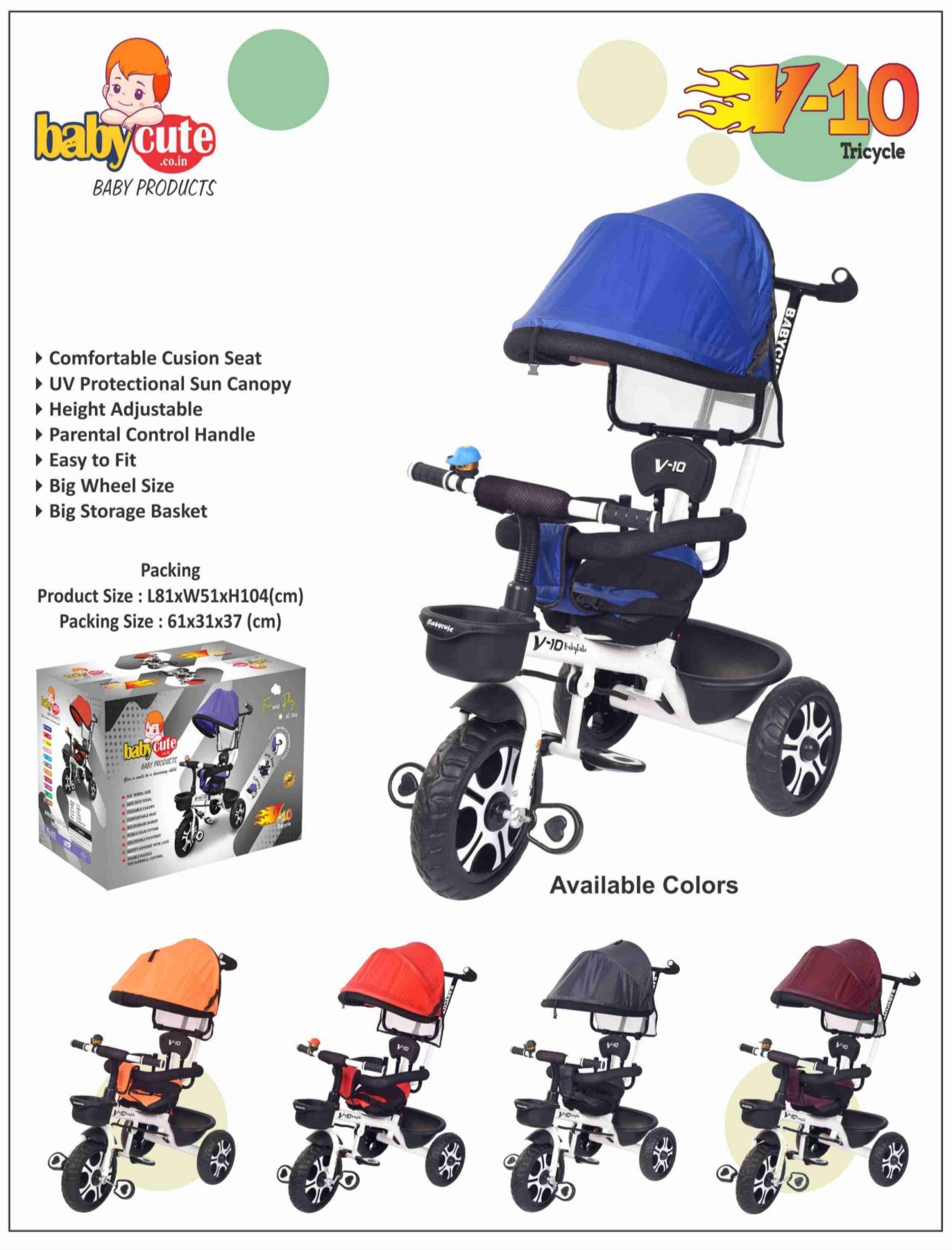 V-10 TRICYCLE - Baby Vibe's