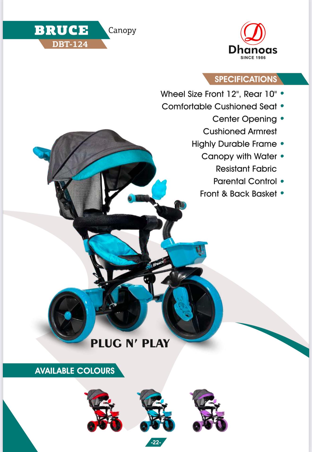 DS BRUCE 124 TRICYCLE - Baby Vibe's
