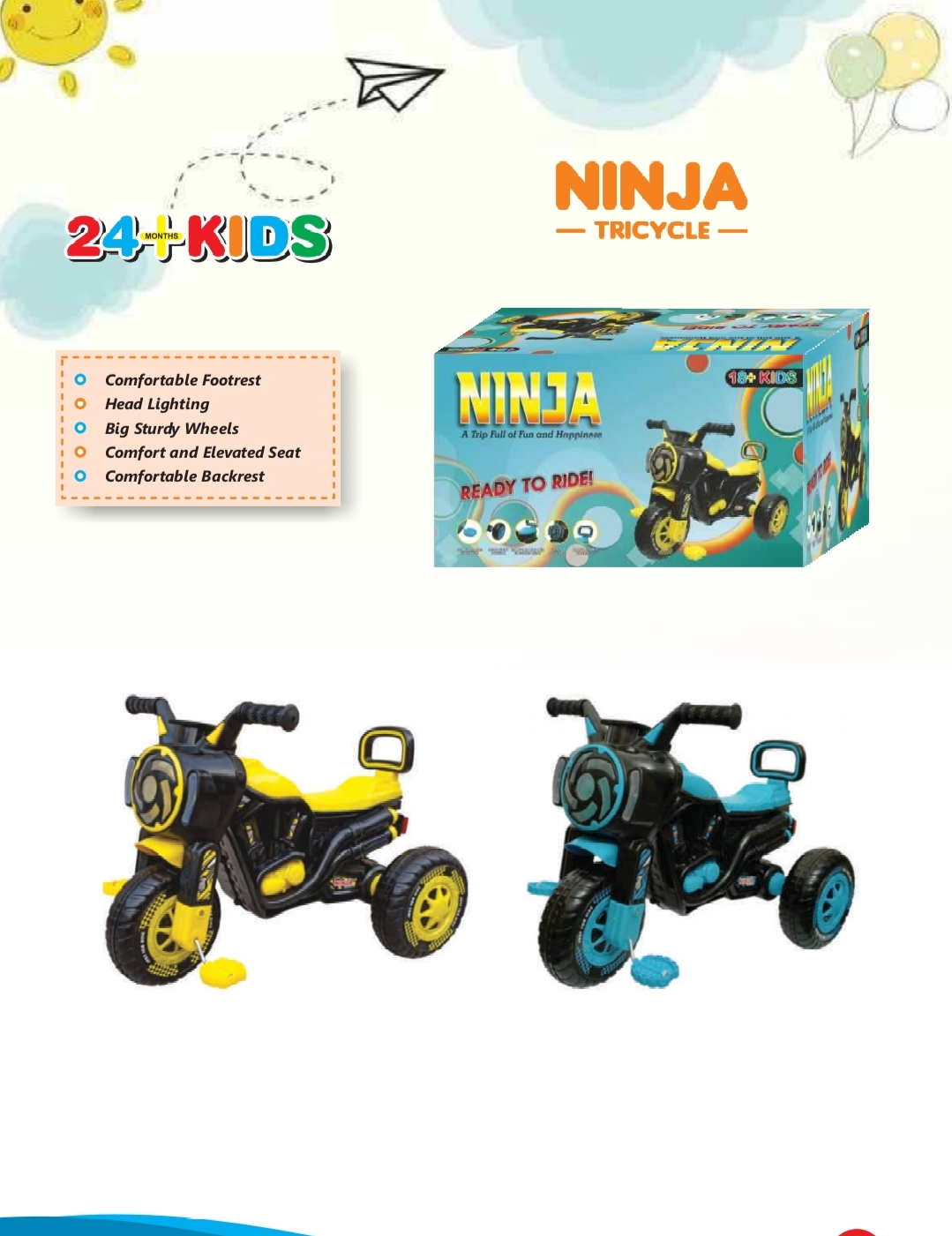 NINJA BIKE TRICYCLE - Baby Vibe's