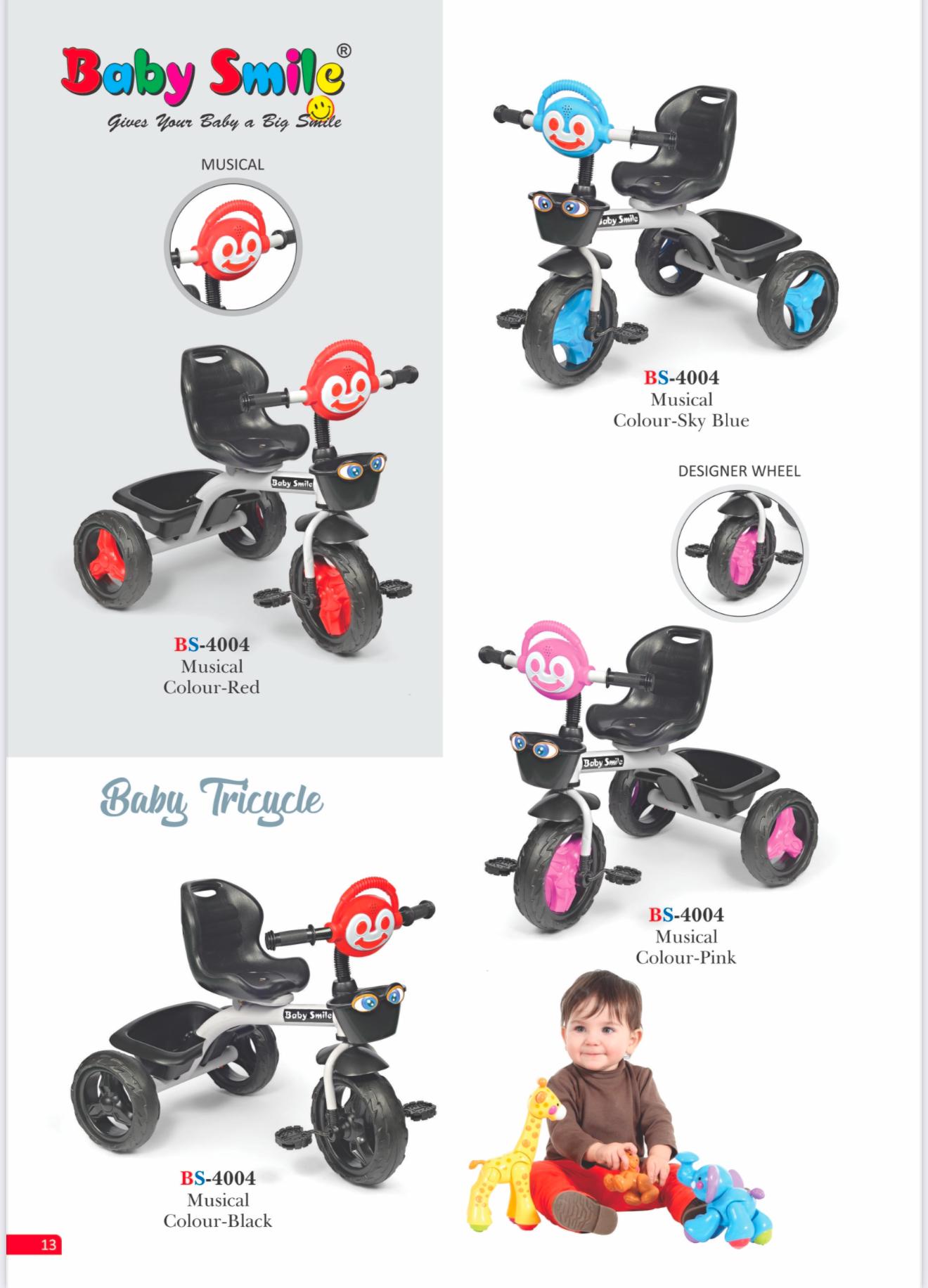 BS 4004 TRICYCLE MUSICAL - Baby Vibe's